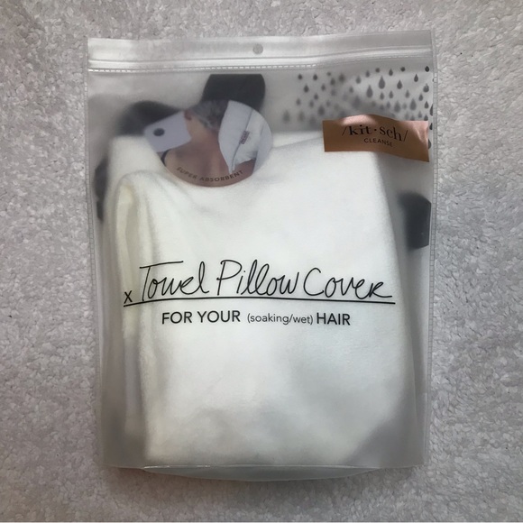 Kitsch Bedding Kitsch Towel Pillow Cover For Your Wet Hairwhite
